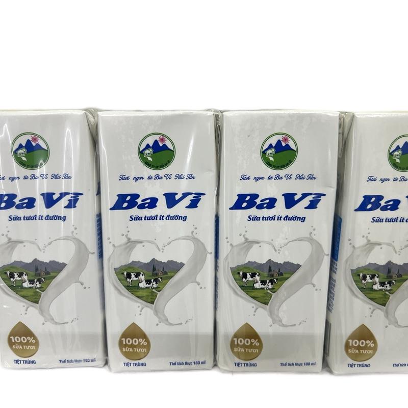  Ba Vì tiệt trùng ít  180ml -  bò  ngon - Milk Chua Chua Chua Chua thùng  sữa tươi có 