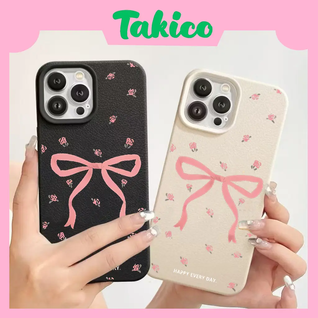 TPU Leather Case for iPhone - TAKICO Bow A3-09 A3-10
