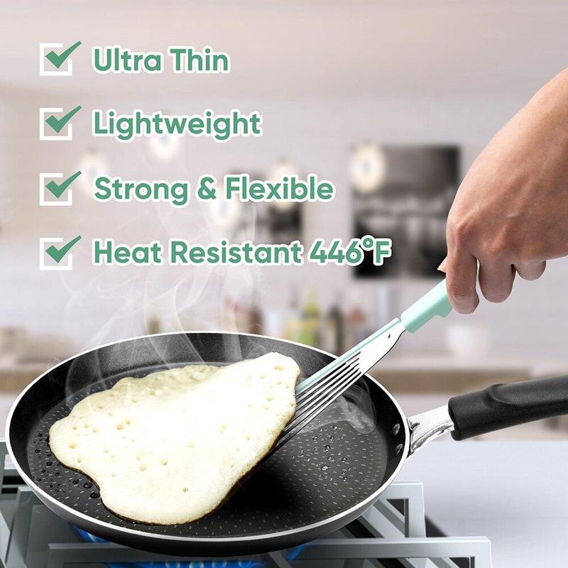 Silicone Fish Spatula  Slotted Turner with Soft Edge Heat Resistant Kitchen Cooking Tools Utensil 3