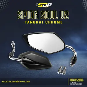 Spion Soul V2 Bengkok Kaca Bening Model Jupiter Z NMAX Aerox Universal