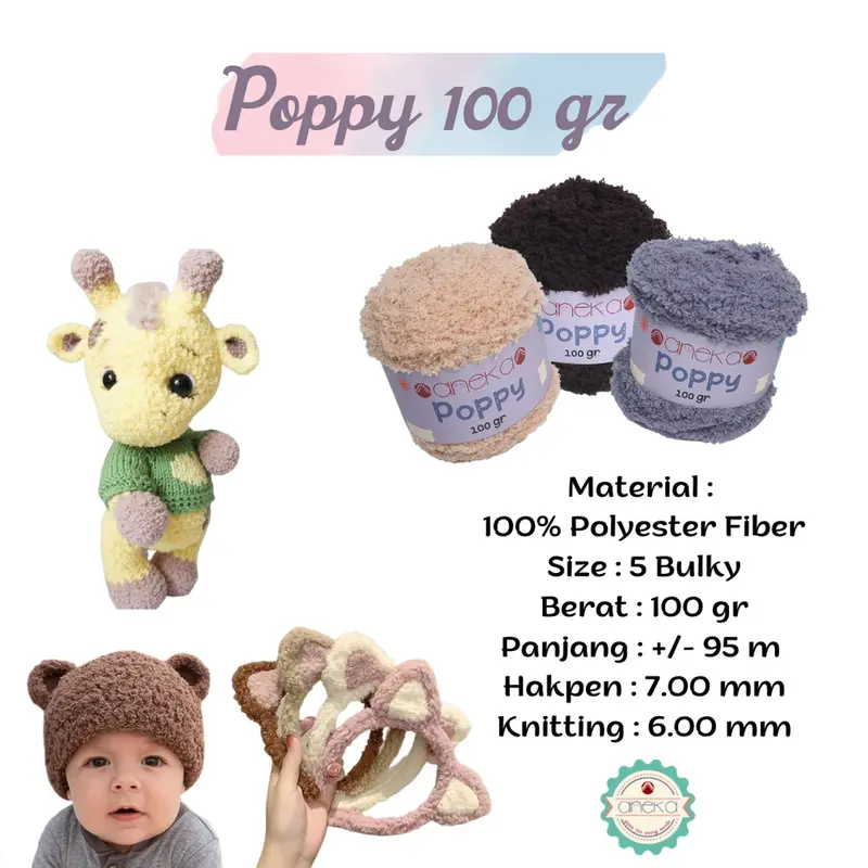 KATALOG - Benang Rajut Handuk Poppy / Towel Yarn 100gr Part 2 2