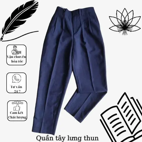 Quần đồng phục học sinh cấp 1, cấp 2 - quần tây xanh đen nam sinh có BIG SIZE 80kg - NH BIG SIZE SHOP Menswear