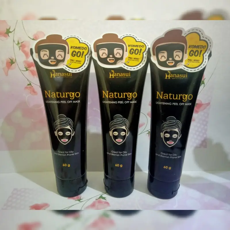 MASKER PEMBERSIH KOMEDO DAN JERAWAT NATURGO LIGHTENING PEEL OFF MASK HANASUI MASKER PEMBERSIH WAJAH PRIA DAN WANITA Masker Wajah Komedo dan Berminyak Pria Kemasan Black Masker Kusam Mencerahkan Vitamin 4