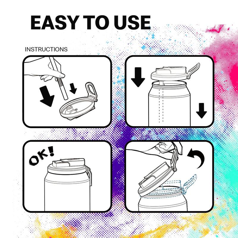Product Introduction of Random Color Can Lid, Reusable Can Cover with Silicone Straw, Can Lid for Soda, Drink, Juice, Soda, Leak Proof Design Can Lid for Car, Travel, Outdoor, Plastic, Portable 5