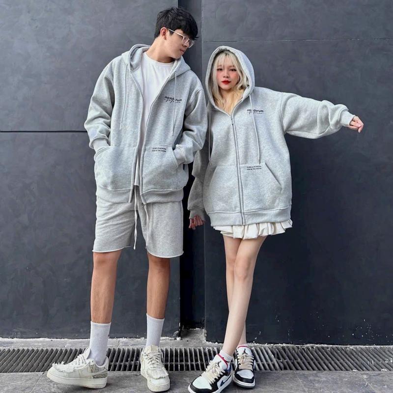 Áo Khoác Nỉ Hoodie Zip In Chữ Kí NQ30f.ORUM Form Rộng Nam Nữ Unisex Top Jacket Women 3