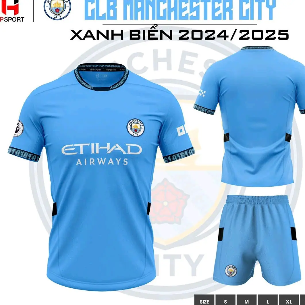 4.ClbManchestercity, vải thun lạnh, logo thêu.