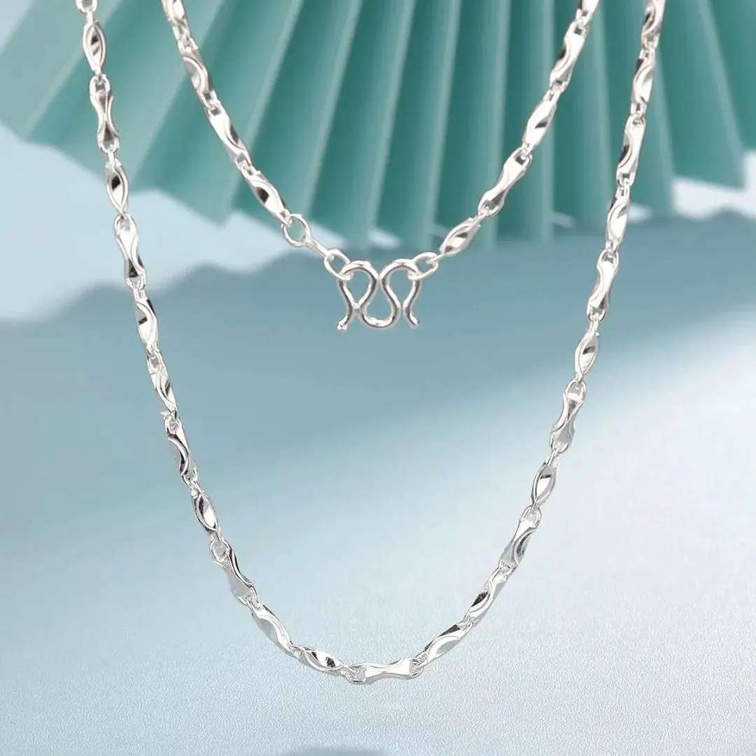 Vòng Cổ Bạc Sterling, Bạc Nguyên Chất 925, Dây Chuyền Chì Tấm Cho Nam, Có Thể Đeo Riêng, Vòng Cổ Chunky, Dây Chuyền Xương Đòn, Thích Hợp Làm Quà Tặng Sinh Nhật