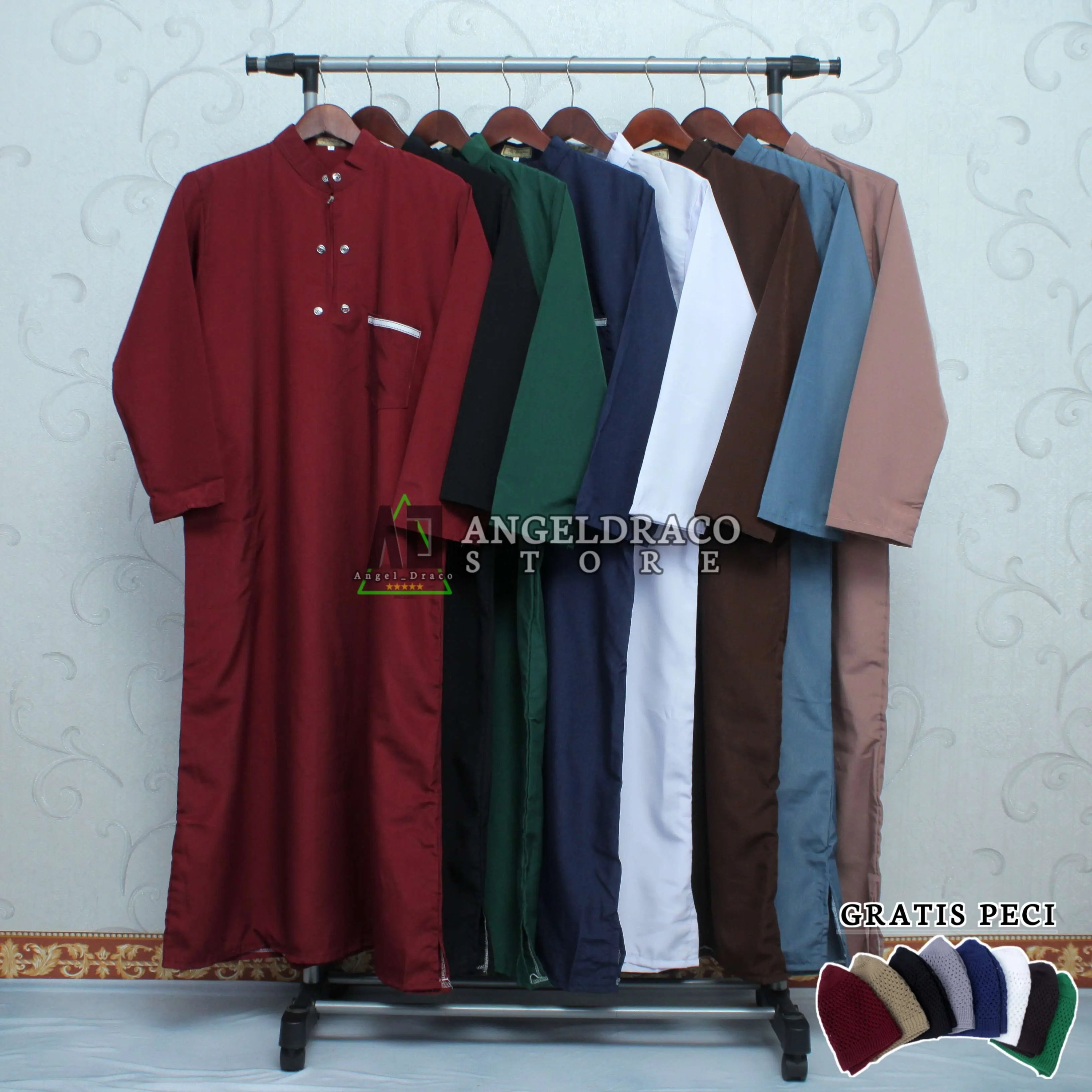 Jubah Koko Gamis Pria Laki Dewasa Polos