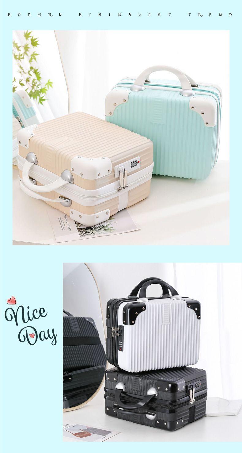 Product Introduction of Vali Nhỏ dành cho phụ nữ, Hộp đựng đồ trang điểm cầm tay, Hộp đựng dụng cụ mỹ phẩm và làm móng Cầm Tay 14 inch, có khóa và hộp lưu trữ mật khẩu 2