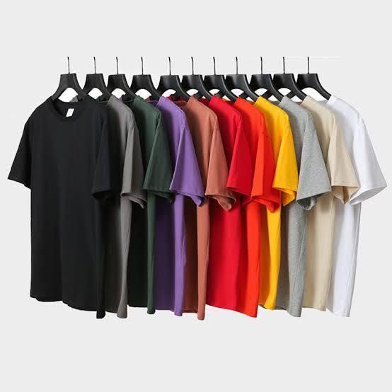 Kaos polos pria dewasa unisex lengan pendek 100ribu dapat 7 Baju Oblong Lokal Polyester 1