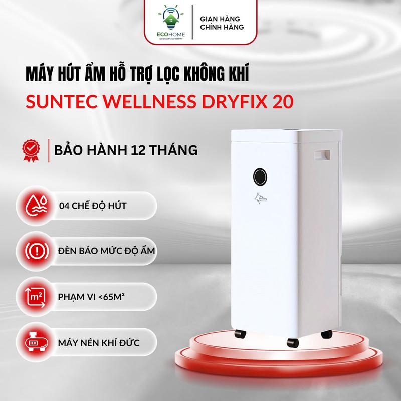 Máy hút ẩm hỗ trợ lọc không khí Đức Suntec Wellness Dryfix 20 - Bảo Hành 24 Tháng 0