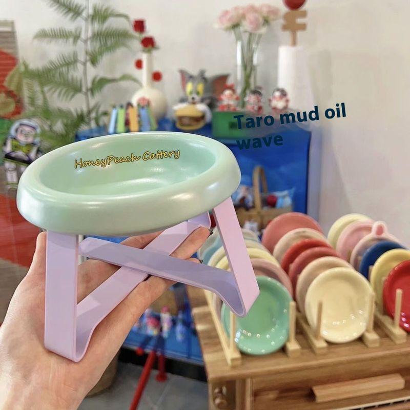 SINRANSINYA Bát uống cho thú cưng đẹp mắt chống sụt giảm bảo vệ sức khỏe cổ mèo