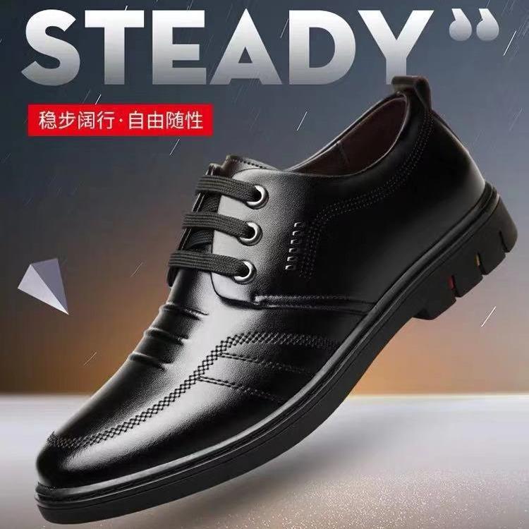 Giày Da Cho Nam, Phong Cách Hàn Quốc, Thoáng Khí, Công Sở, Giày Nam Anh, Mũi Tròn, Đế Mềm, Thích Hợp Cho Quốc Tế Thương, Giày Thường Ngày Giày Đi Làm, Giao Hàng Một Mảnh 2