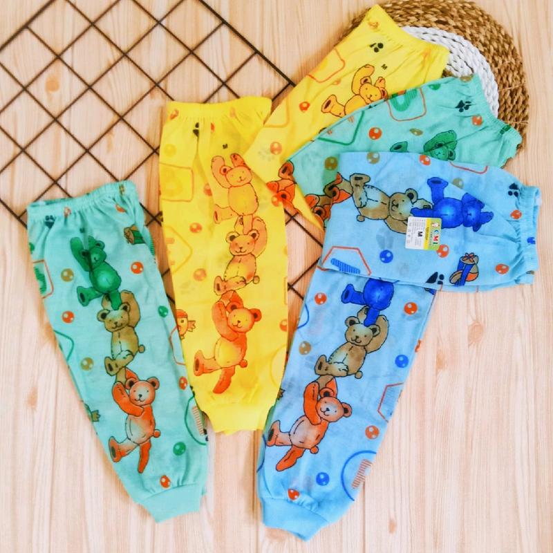 12 pcs celana panjang bayi karakter Nyaman Lembut Kuning dasar bentuk 2