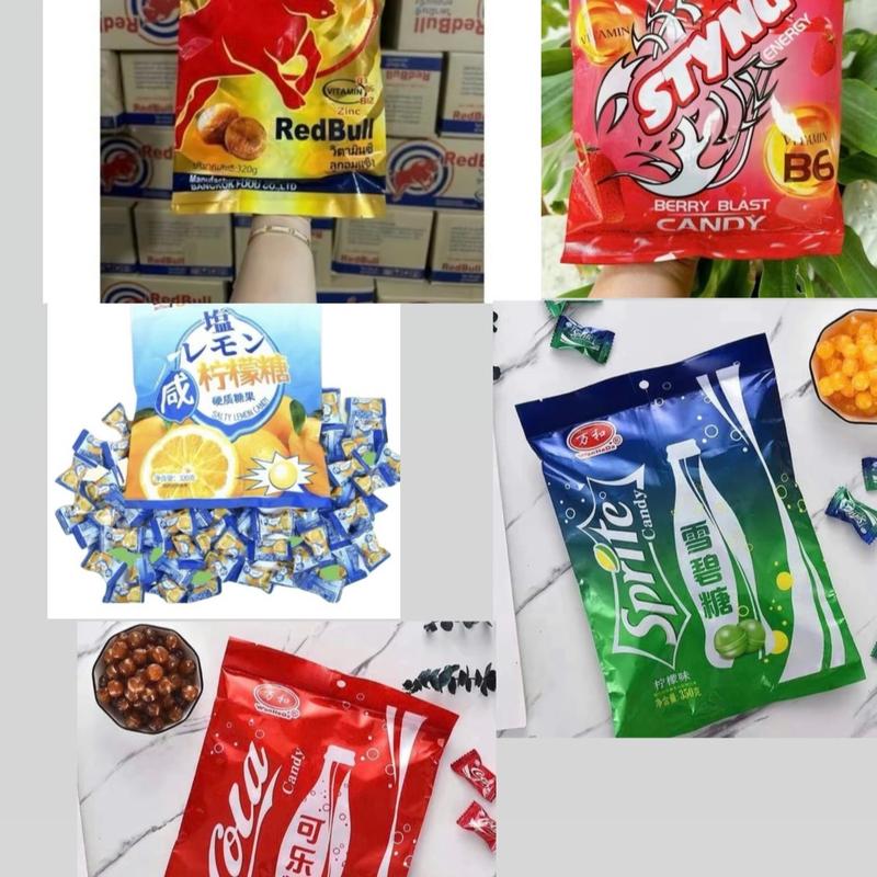 500g Kẹo mix tất cả các loại nước ngọt coca 7up bò húc sting chanh muối Ăn Vặt Candy