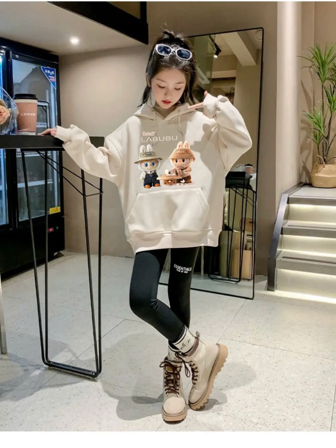 [XẢ KHO]Áo Hoodie cho bé in hinh labubu+kuromi dễ thương đủ sz9-45kg(D9