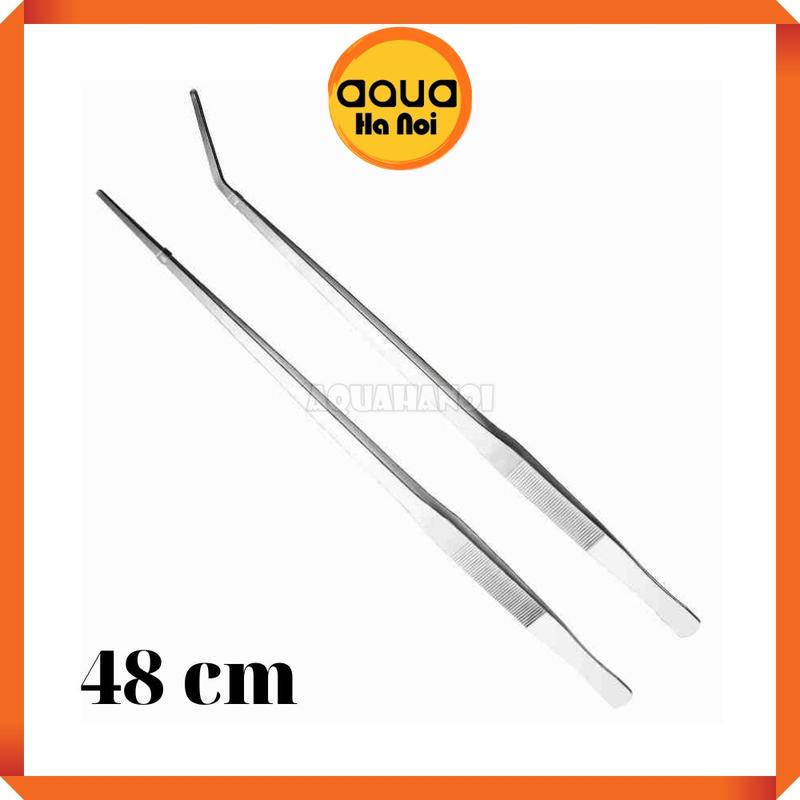 Nhíp inox mũi thẳng - cong 48 cm trồng cây thủy sinh - Nhíp không gỉ cắm cây, gắp thức ăn