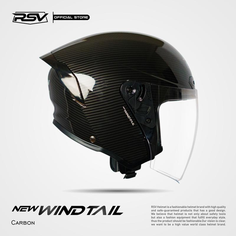 HELM Half Face RSV NEW WINDTAIL CARBON GLOSSY  Motorcycle 3