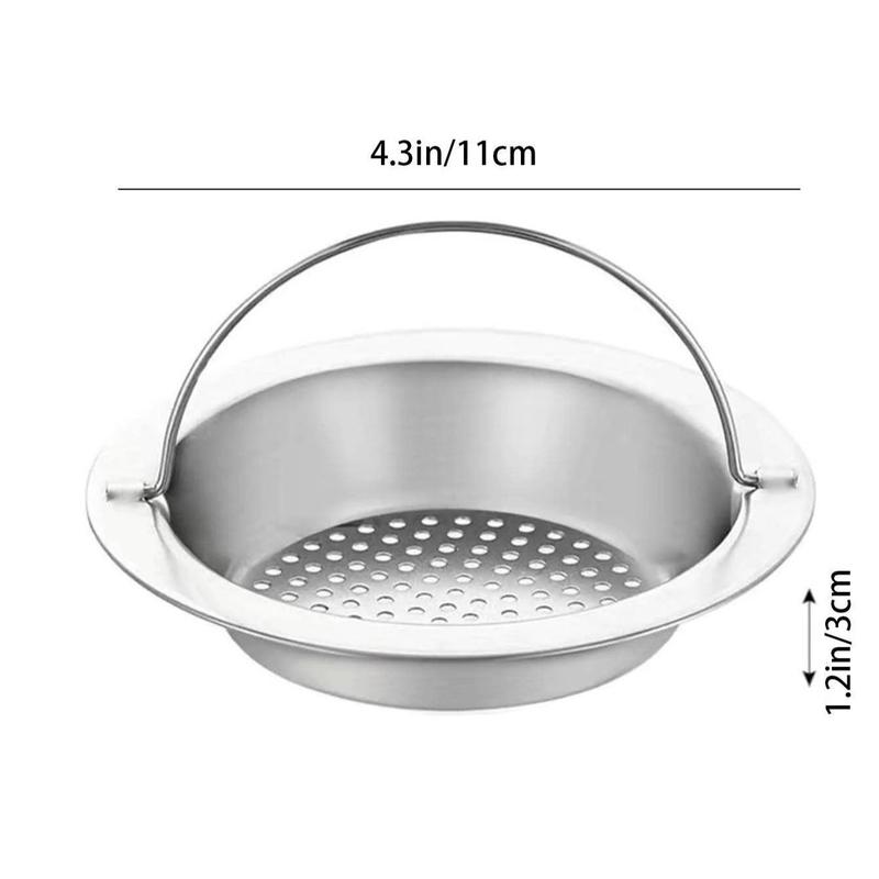 Product Introduction of Kitchen Sink Strainer with Handle, Stainless Steel Sink Garbage Disposal Mesh Basket, Kitchen Sink Basket Strainer, Kitchen Accessories 1