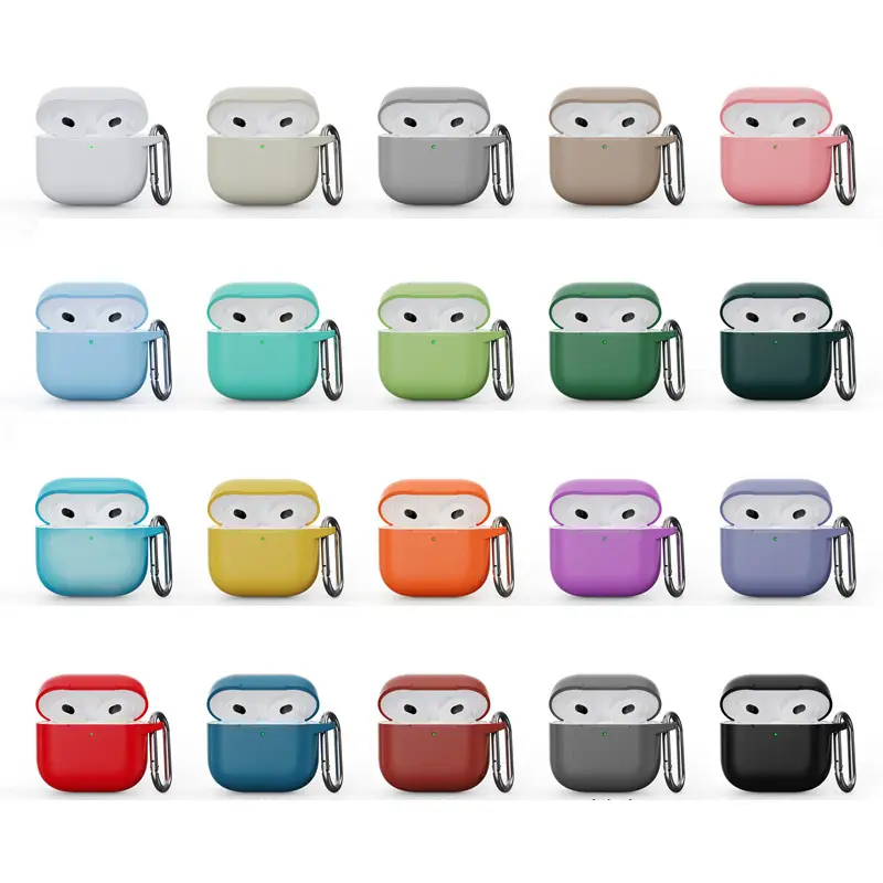 Pure Color Case for AirPods 4 Airpod 1 2 3 Pro Pro2  Bluetooth Earbuds Charging Box Protective Earphone Case Cover