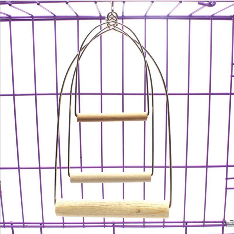 Product Introduction of Natural wooden pet bird U-shaped perch swing 7