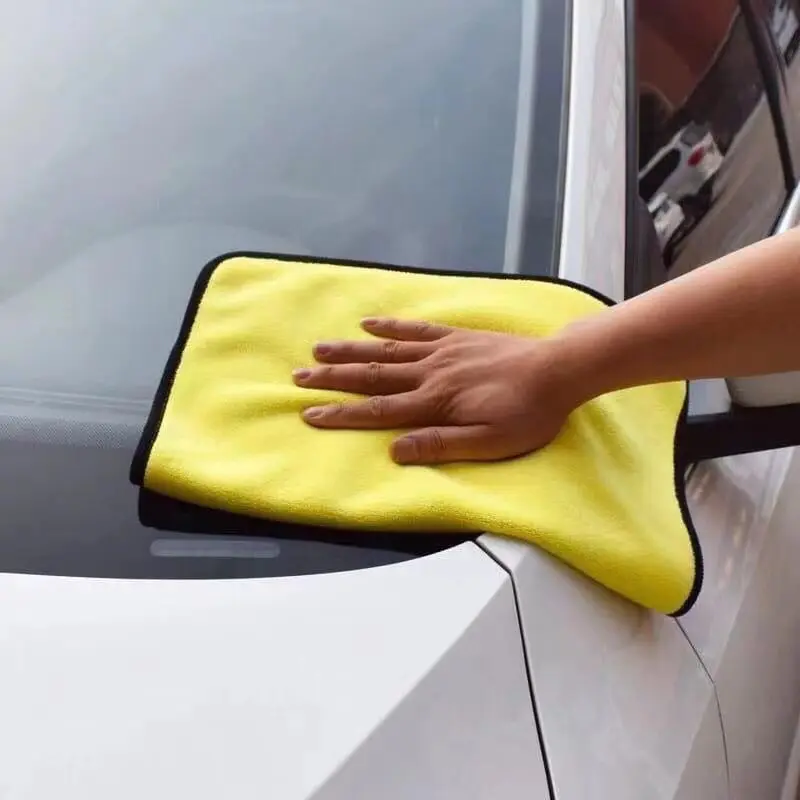 Kain Lap Microfiber Kuning Car Wire Cloth universal 30 x 30 cm Serbaguna  Lap Fiber 2 sisi Mobil dan Motor Menyerap Air Tahan Lama
