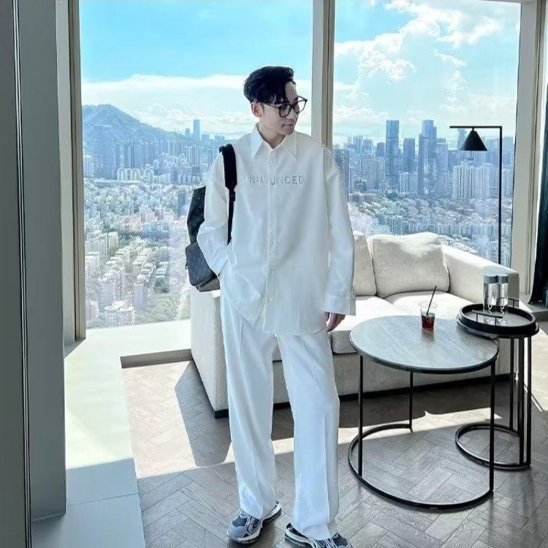 Áo sơ mi nam thêu hoạ tiết UNBO Basic GUSSET MEN SMT01 3