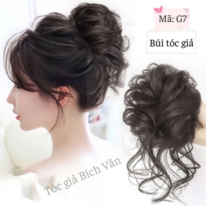 Tóc giả búi dự tiệc , tóc giả búi sang chảnh