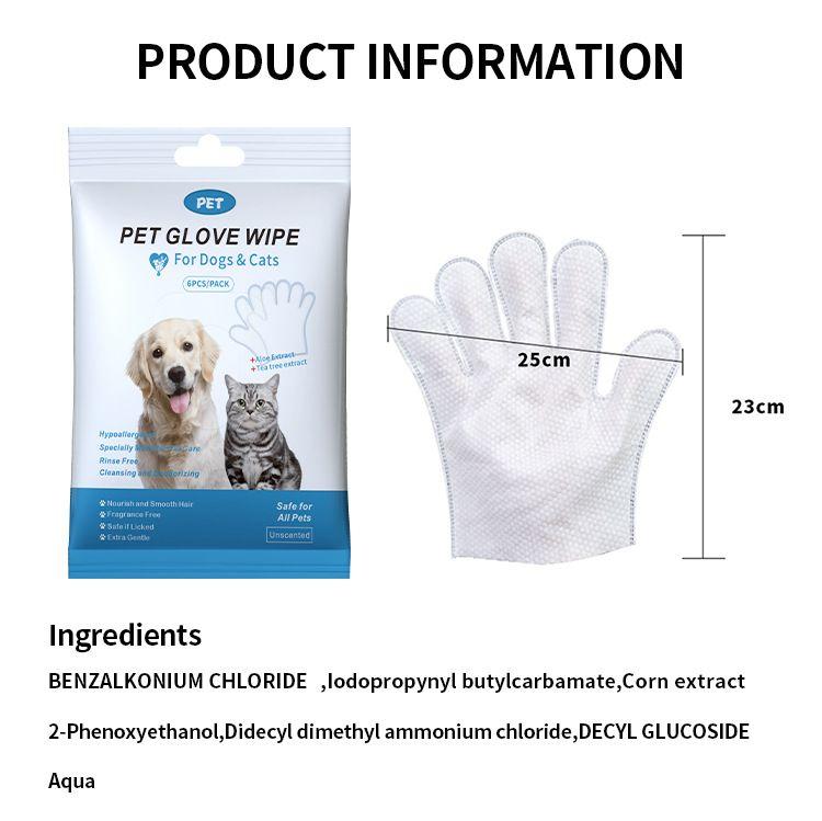 Product Introduction of Pet Grooming Glove Wipes,6gloves/pack  Extra Thick Pet Training Pads   Super Absorbent Puppy Pee Pads   Leak-Proof Disposable Dog Cat Urine Pad 16