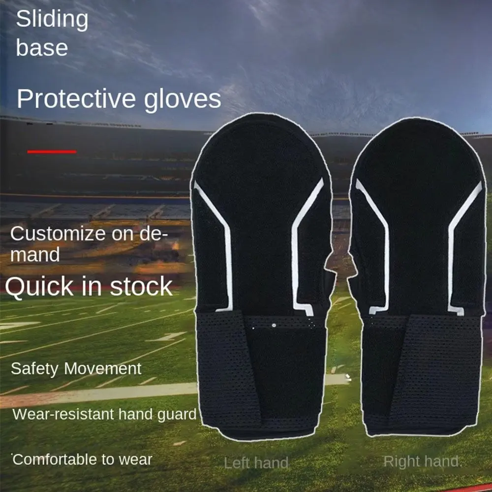 Wrist-Protection Breathable Baseball Sliding Glove Hand Protector Adjustable Wrist Softball Hand Cover Left /Right Finger Missing Design Softball Sliding Guard for Youth Adult