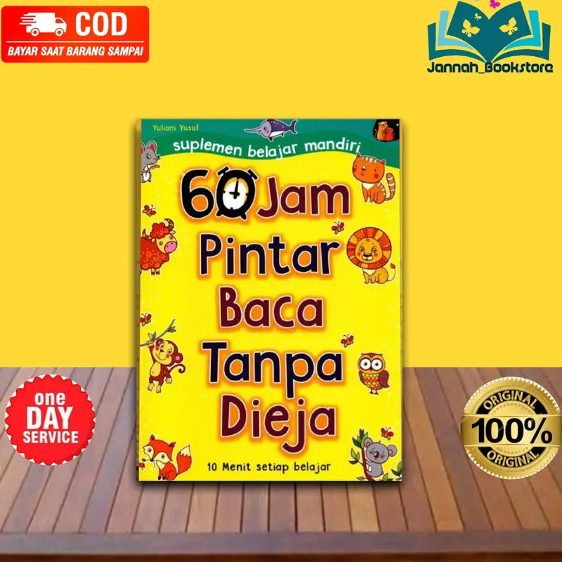 BUKU ANAK TK PAUD BELAJAR MEMBACA, 60 JAM PINTAR BACA TANPA DI EJA 1