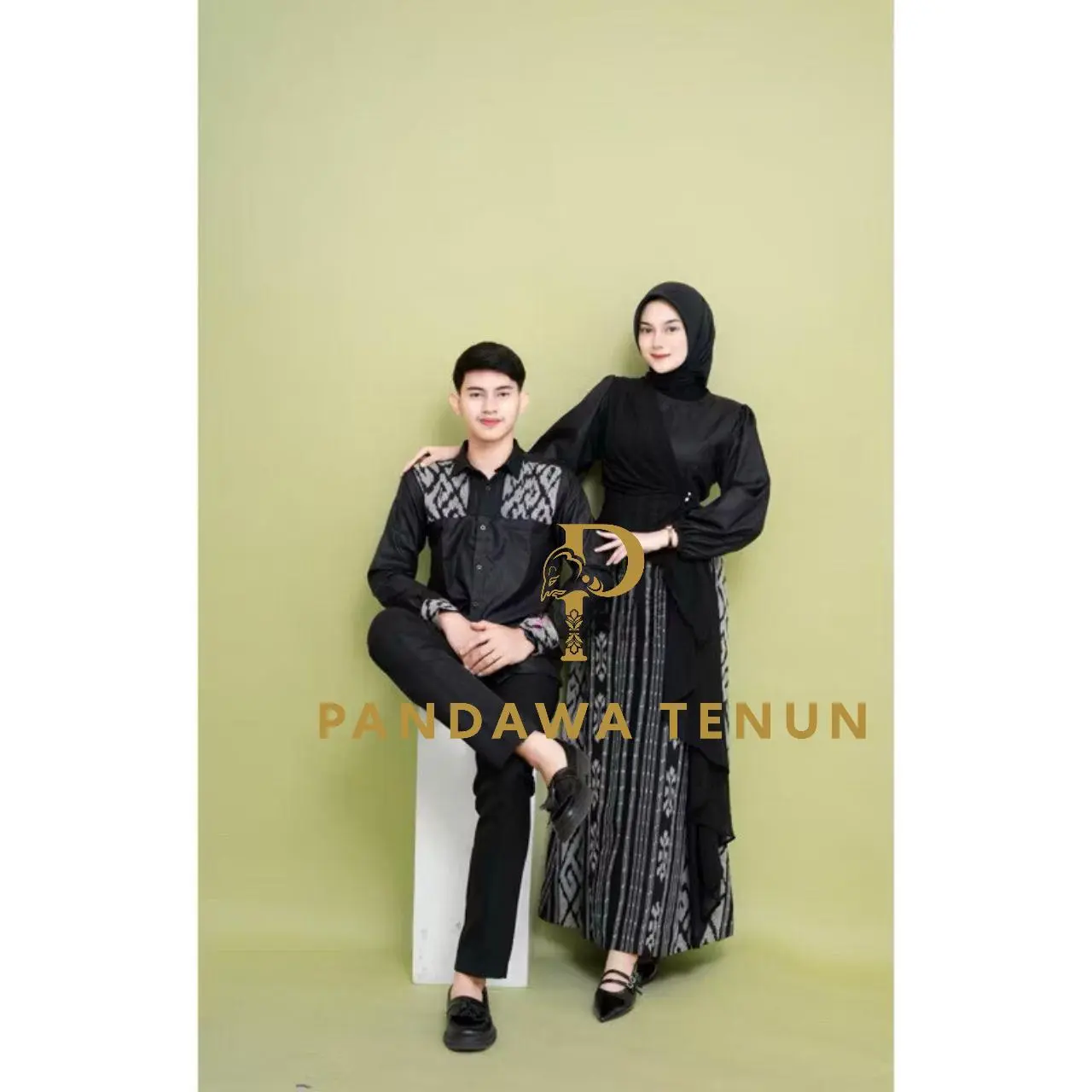 PANDAWA BAJU TENUN COUPLE (KARINA RAYA BLACK NTT)