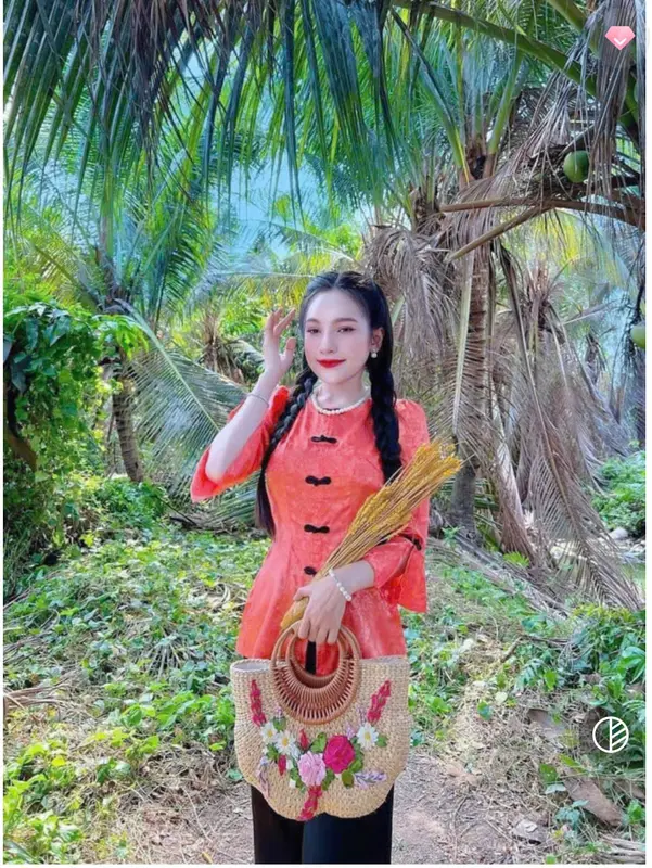(Áo lẻ) bà ba tay loe, nút tàu sò đen chất vải gấm miềm mịn thấm hút mồ hôi tôt, áo bà ba gấm đủ size đủ màu. 5
