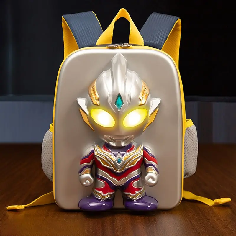 Ultraman Kindergarten Backpack for Boys Tiga 1-3-6 Years Old Zero Small Class First Grade Primary School Children's Backpack