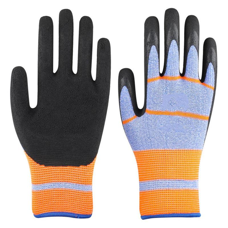Product Introduction of Latex Labor Protection Gloves Half-hang Dipped Elastic Gloves Women's Thick Wear-resistant Labor Protection Gloves 15