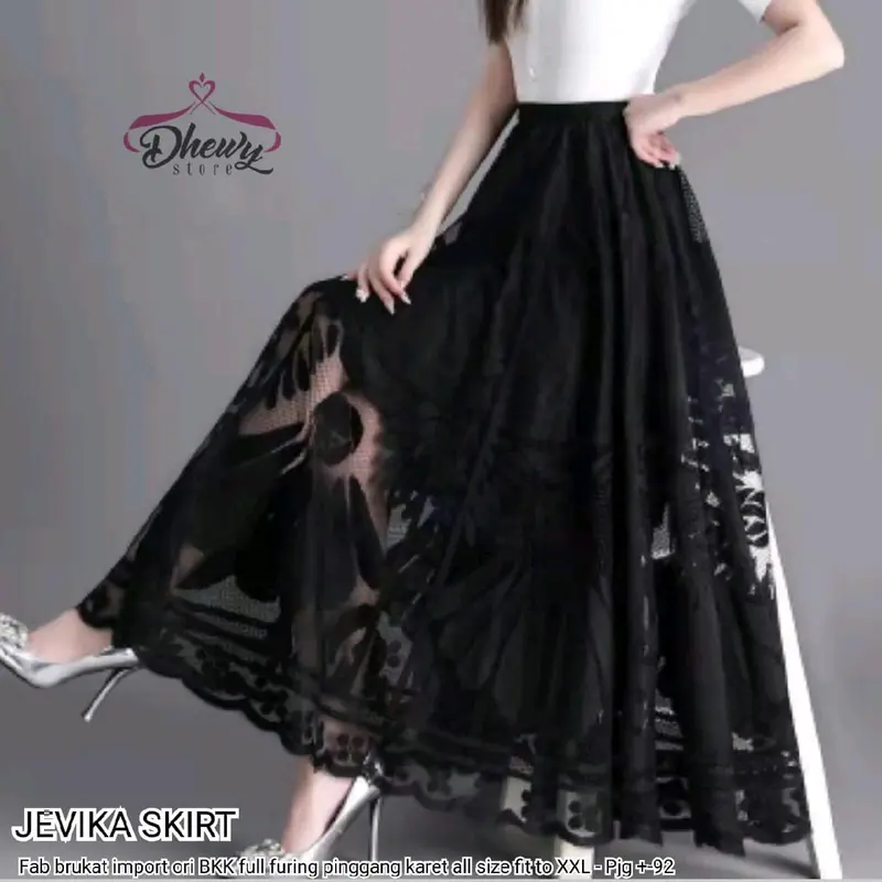 Jevika Skirt Rok Brukat Import Bangkok. Rok Broklat Panjang 0