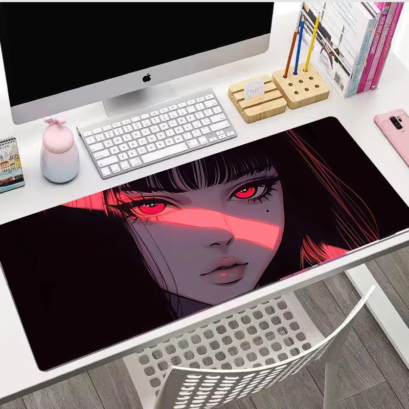 Mouse pad Slip-Resistant DeskMat Custom Besar Lebar Gaming Mousepad Karet Anime Cartoon Aesthetic COD 80x30cm 26x21cm 12