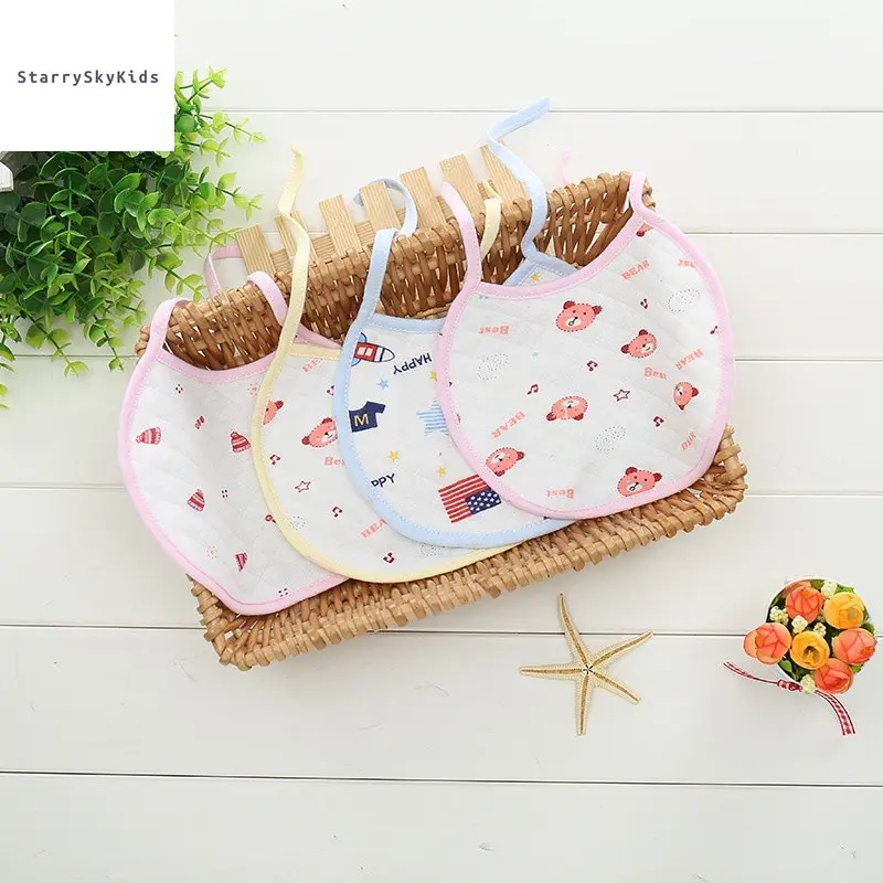 Cute Multicolored Cotton Baby Bibs