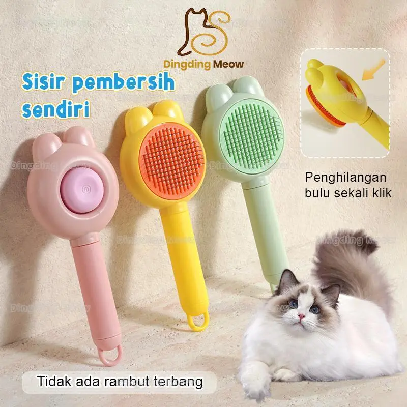 Sisir Kucing Bulu Rontok Sisir Kucing Tombol Otomatis Sisir Anjing Grooming Hewan