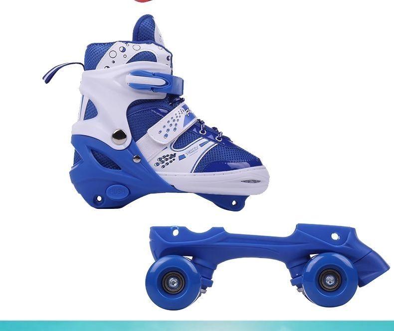 Product Introduction of the Skating Shoes Roller Skates Rollerskate Full Set Children Double Row Wheel 3-6-8-10-12 Years Old Beginner Skates 10