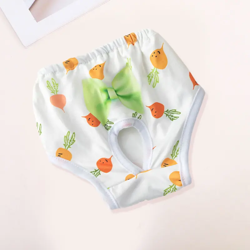 Quần Kinh Nguyệt Cho Thú Cưng, Thoải Mái Và Thấm Hút, Tã Cho Chó, Ngăn Ngừa Lộn Xộn, Thoáng Khí, Có Nơ, Quần Áo Cho Chó, Quần Co Giãn, [TT] 6