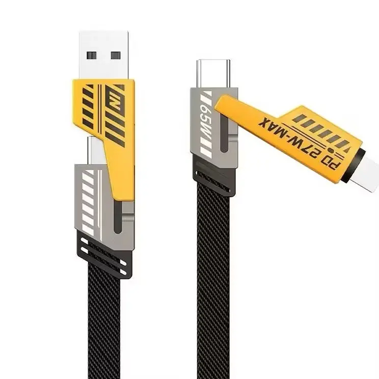 Dây Sạc Siêu Nhanh BILLION 4IN1 Chống Gẫy Siêu Bền Tốc Độ Sạc Siêu Nhanh 65W 0