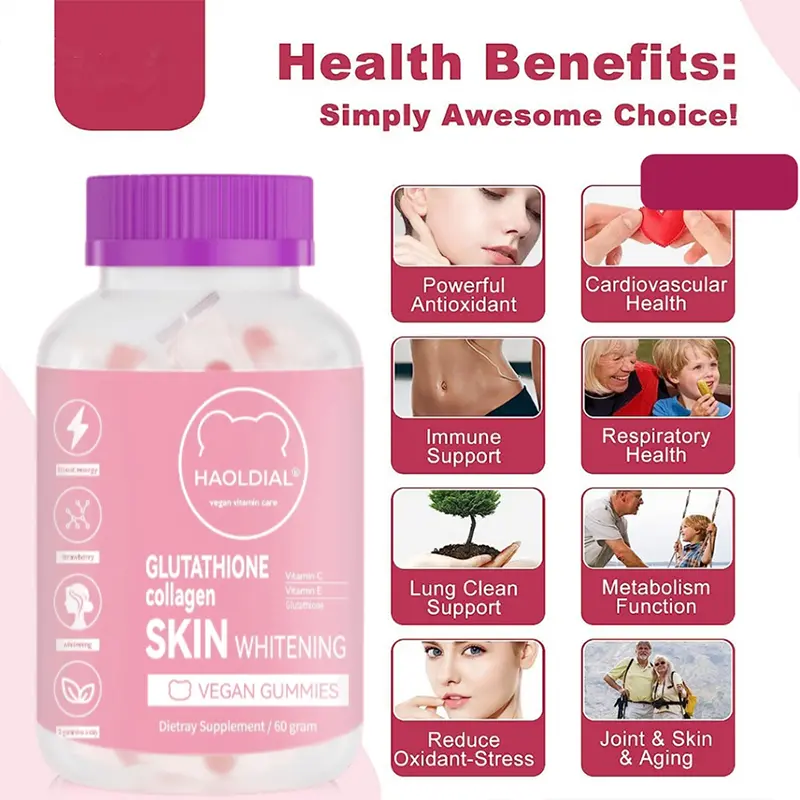 FDA】 NATURE GLOW Glutathione Collagen Glow Gummies Original Whitening Skin  Anti-Aging Collagen 30 Gummies