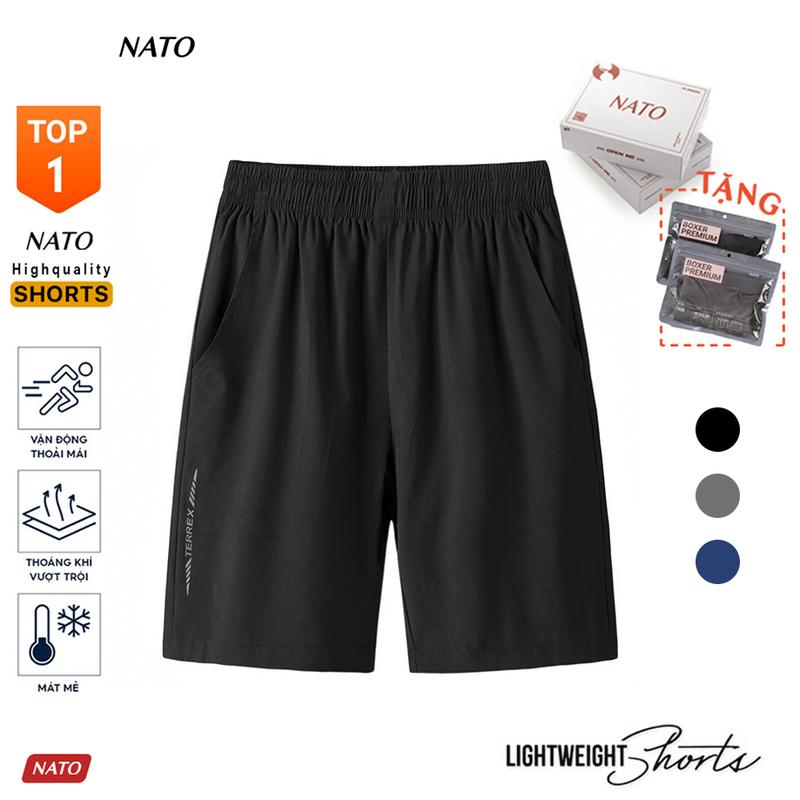 Quần Short Thể Thao Nam TERREX Vải Thun Lạnh Gió Có Túi Xịn Trơn Màu Đen Xám Xanh Đen Quần Đùi Ngắn Mát Giãn NATO Sport Quần Ngố Tập Thể Dục