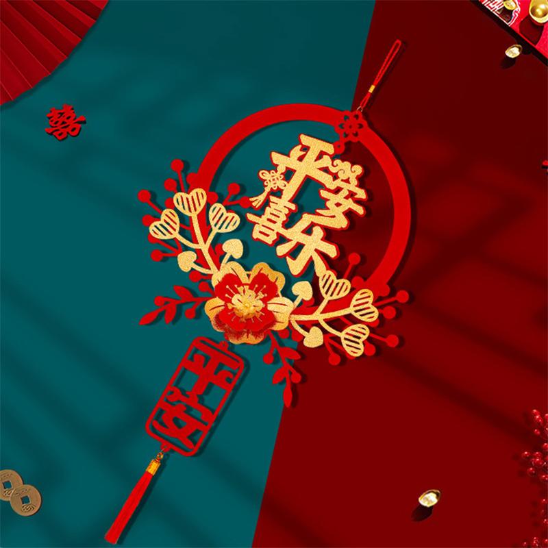 Product Introduction of Chinese Traditional Character FU Red Hanging Tassels Ornaments Spring Festival New Year Hanging Pendant Home Decoration 16