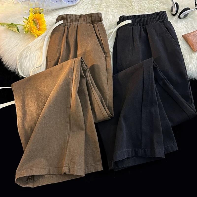 Quần Dài nam nữ ống suông chất vài ka ki mềm mịn cạp chun có dây rút Menswear Thun 1