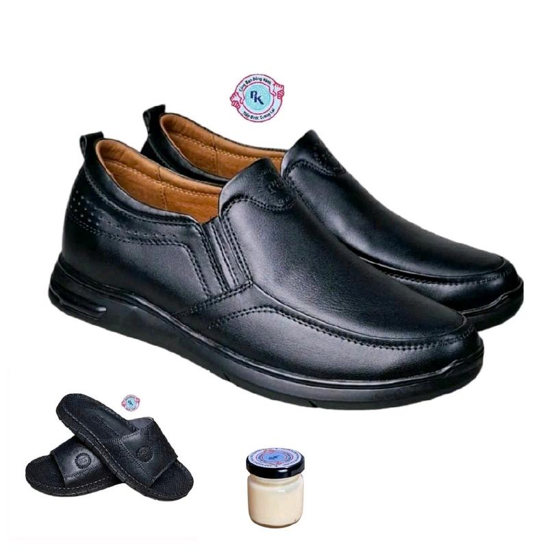 Giày tây lười XIPO nam Màu Đen tăng chiều cao 6cm ,da bò thật NAPPA cao cấp M7726 Đen,đế cao su bệt thời trang mới,thiết kế chính hãng[ TĂG kèm dép da DM28> 290.000₫+ sáp bảo dưỡng 99.000₫]