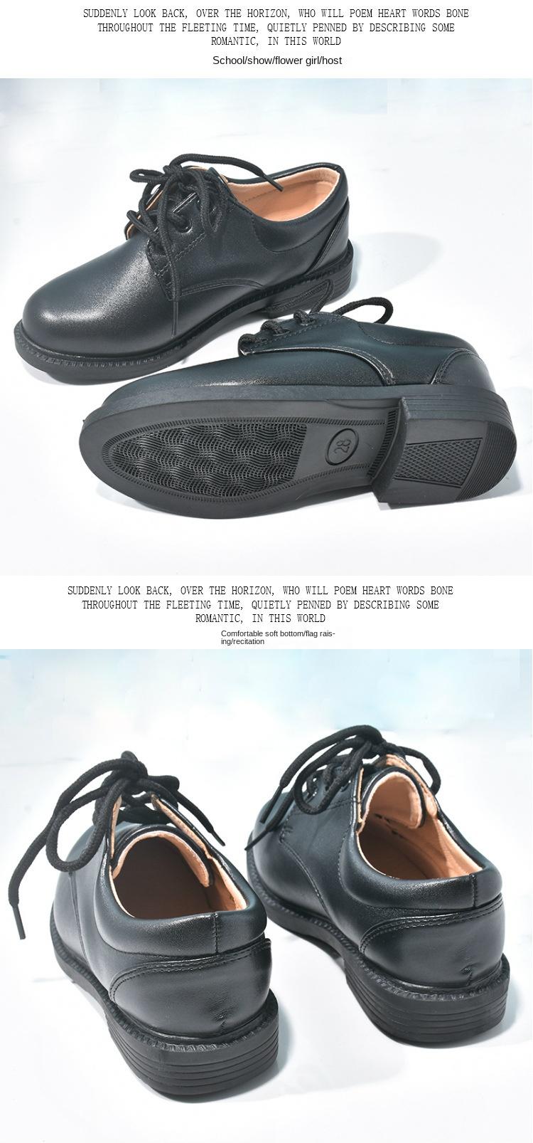 Product Introduction of White Boys' Leather Shoes Preppy Style Campus Chorus Performance Shoes Middle and Large Children Students with Suit Dress Shoes 18