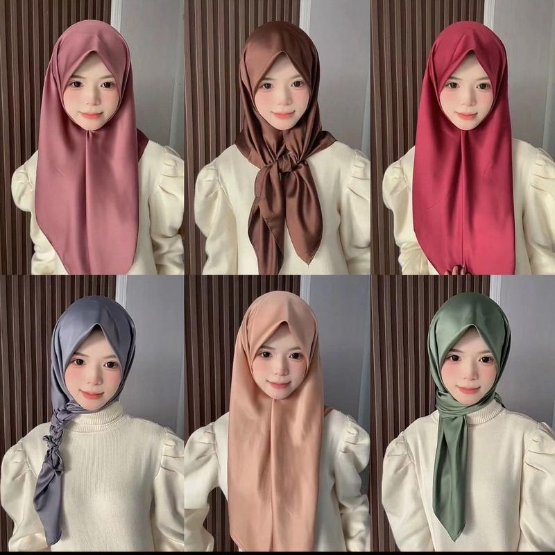 Product Introduction of New Muslim satin square scarf casual scarf fashion scarf solid color full collection tudung  selendang  letak  atas  bahu rida'  untuk  lelaki jersey  shawl chiffon  shawl travis  scott  hat suspenders  skirt chiffon  silk  shawl mantilla  veil sahara  sh 1