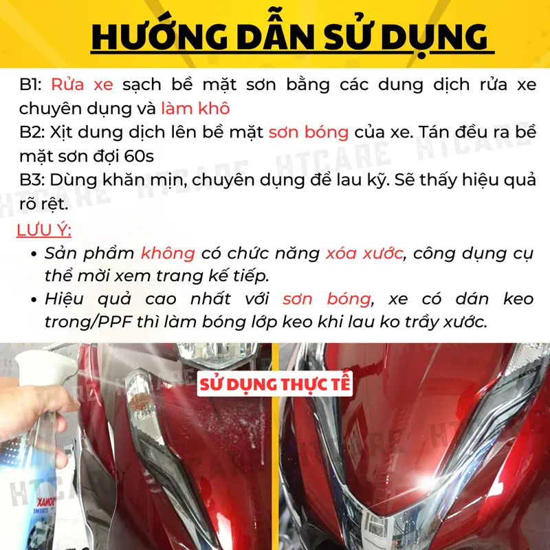 Xịt dưỡng bóng SONAX làm bóng và BẢO VỆ bề mặt sơn, tạo hiệu ứng LÁ SEN 1